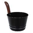Бадья из стали 4 л, черная Банные штучки